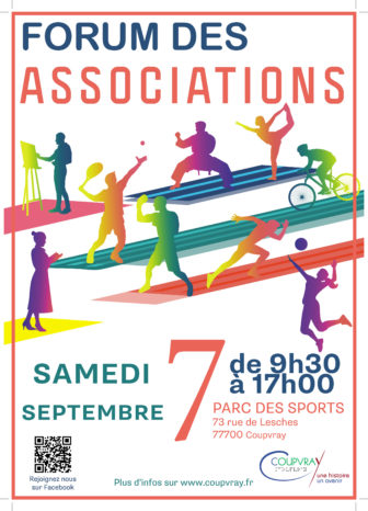 Affiche Forum Des Asso 3 Personnages Colorés