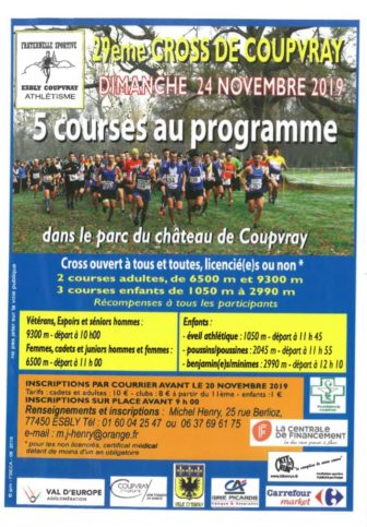 Affiche Cross Coupvray 2019