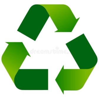 Ricicli Le Frecce Rinfrescano Il Logo Verde 115424427