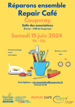 REPAIR CAFÉ : 15 JUIN 2024