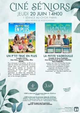 CINÉ SENIOR – 20 juin 2024