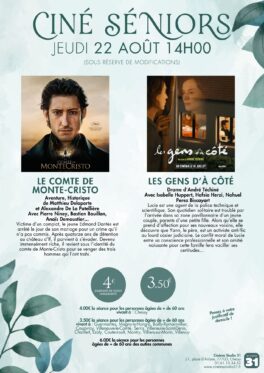 CINÉ SENIOR – 22 AOÛT 2024