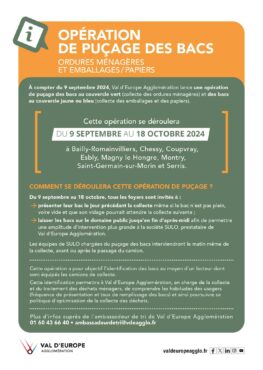 CAMPAGNE DE PUÇAGE DES BACS A ORDURES