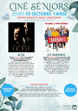 CINÉ SENIORS "VILLES" - SEMAINE BLEUE 2024