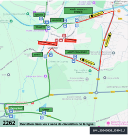 REOUVERTURE DE L'ARRET DE BUS "MAIRIE" ET MODIFICATION DU TRACE DE LA LIGNE 2262