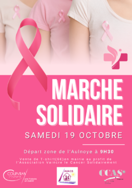 MARCHE SOLIDAIRE - OCTOBRE ROSE - SAMEDI 19 OCTOBRE 2024