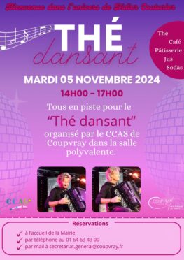 TOUS EN PISTE POUR LE THÉ DANSANT - MARDI 05 NOVEMBRE