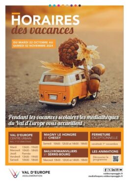 HORAIRES ET ACTIVITES DES VACANCES DES MEDIATHEQUES DU VAL D'EUROPE
