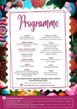 PROGRAMME DU MARCHE DE NOEL - SAMEDI 07 DECEMBRE 2024
