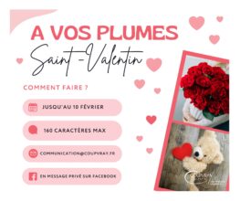 SAINT-VALENTIN – DÉCLAREZ VOTRE FLAMME À L’ÉLU(E) DE VOTRE CŒUR