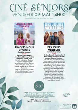 CINÉ SENIOR - VENDREDI 09 MAI