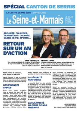 LETTRE CANTONALE DE VOS ÉLUS DÉPARTEMENTAUX