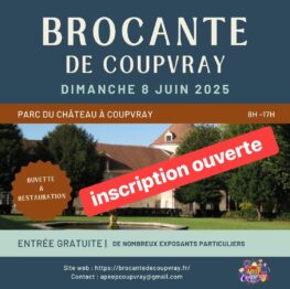 BROCANTE DE COUPVRAY - DIMANCHE 08 JUIN