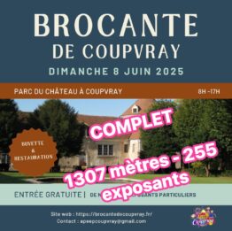 BROCANTE DE COUPVRAY - DIMANCHE 08 JUIN
