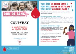 COLLECTE DE SANG - JEUDI 30 OCTOBRE
