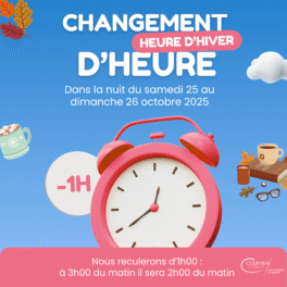 CHANGEMENT D'HEURE : PASSAGE A L'HEURE D'HIVER