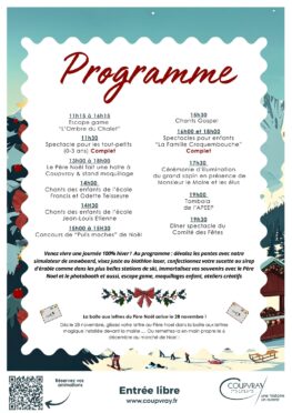 LE PROGRAMME DU MARCHÉ DE NOËL - J-1 !