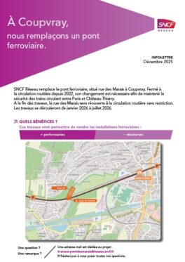 LES TRAVAUX DU PONT SNCF DÉBUTENT LE 12 JANVIER 2026