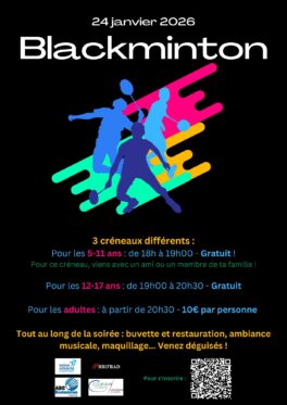 PARTICIPEZ À LA 4ÈME ÉDITION DU BLACKMINTON - SAMEDI 24 JANVIER 2026