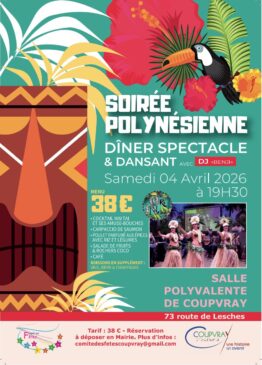 DERNIERES PLACES POUR LA SOIREE SOIRÉE POLYNÉSIENNE DU COMITÉ DES FÊTES