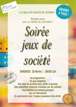 SOIREE JEUX - VENDREDI 20 FEVRIER