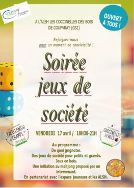 SOIREE JEUX DE SOCIETE - VENDREDI 17 AVRIL