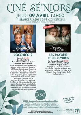 CINÉ SÉNIORS - JEUDI 9 AVRIL