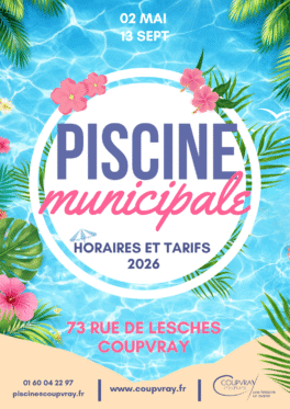 PISCINE MUNICIPALE - HORAIRES ET TARIFS 2026