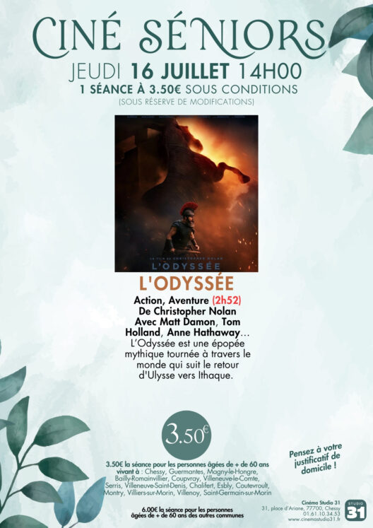 CINE SENIOR - JEUDI 16 JUILLET