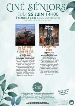 CINE SENIORS- JEUDI 25 JUIN 2026