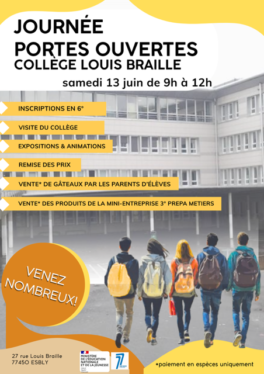 Journée Portes Ouvertes au collège Louis Braille d'Esbly