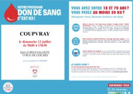 COLLECTE DE SANG - DIMANCHE 12 JUILLET