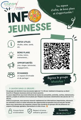 INFO JEUNESSE : REJOINS LE GROUPE WHATSAPP DE L'ESPACE JEUNESSE
