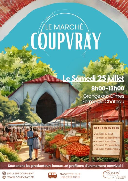 MARCHE DE COUPVRAY – SAMEDI 25 JUILLET