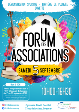 FORUM DES ASSOCIATIONS - SAMEDI 05 SEPTEMBRE