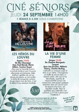 CINE SENIOR - JEUDI 24 SEPTEMBRE 2026